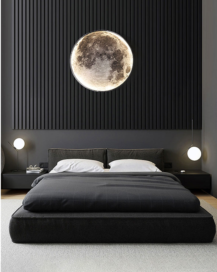 Wandlamp Maan Muurschildering LED Dimbaar Afstandsbediening Woonkamer Slaapkamer | Sansoti