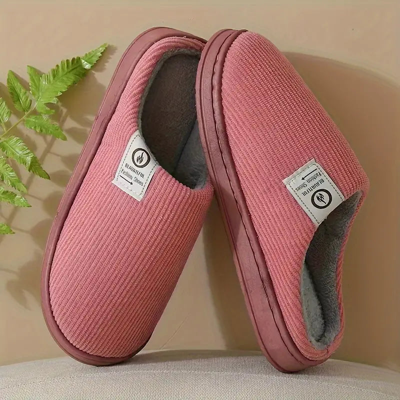 Huispantoffels Bont Dames Winterslippers Zacht Warm Indoor Roze Maat 35-41 Comfortabel Antislip Sloffen | Sansoti