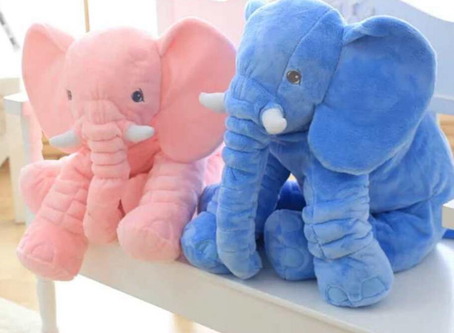 Coussin peluche éléphant pour enfants – Décoration douce pour chambre de bébé en 60 ou 80 cm pour séances photo | Sansoti