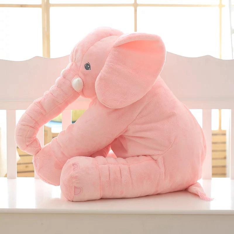 Coussin peluche éléphant pour enfants – Décoration douce pour chambre de bébé en 60 ou 80 cm pour séances photo | Sansoti