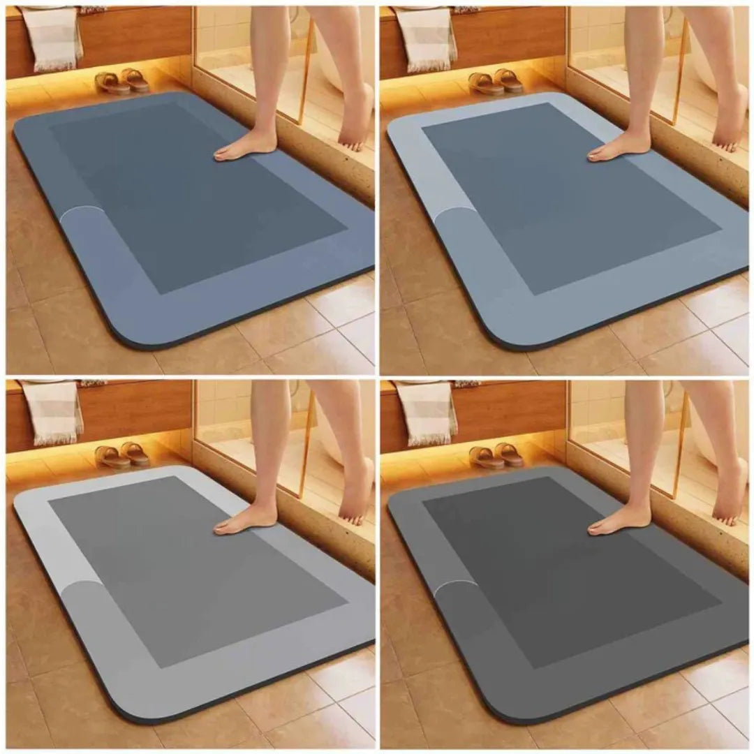 Tapis de bain à séchage rapide antidérapant en terre de diatomée 40-120 cm, salle de bains, douche et toilettes, confortable, sûr et absorbant | Sansoti