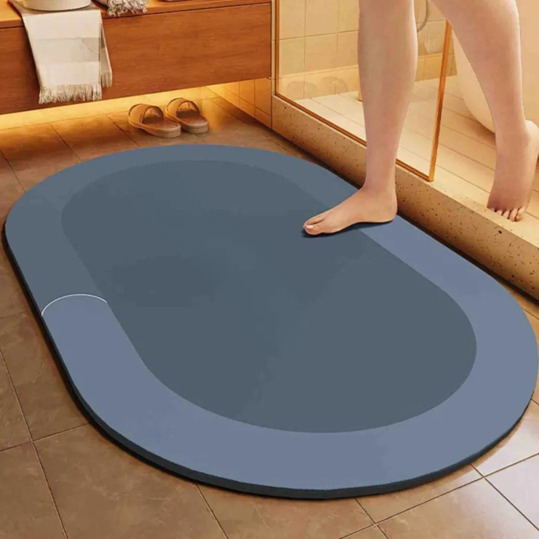 Tapis de bain à séchage rapide antidérapant en terre de diatomée 40-120 cm, salle de bains, douche et toilettes, confortable, sûr et absorbant | Sansoti