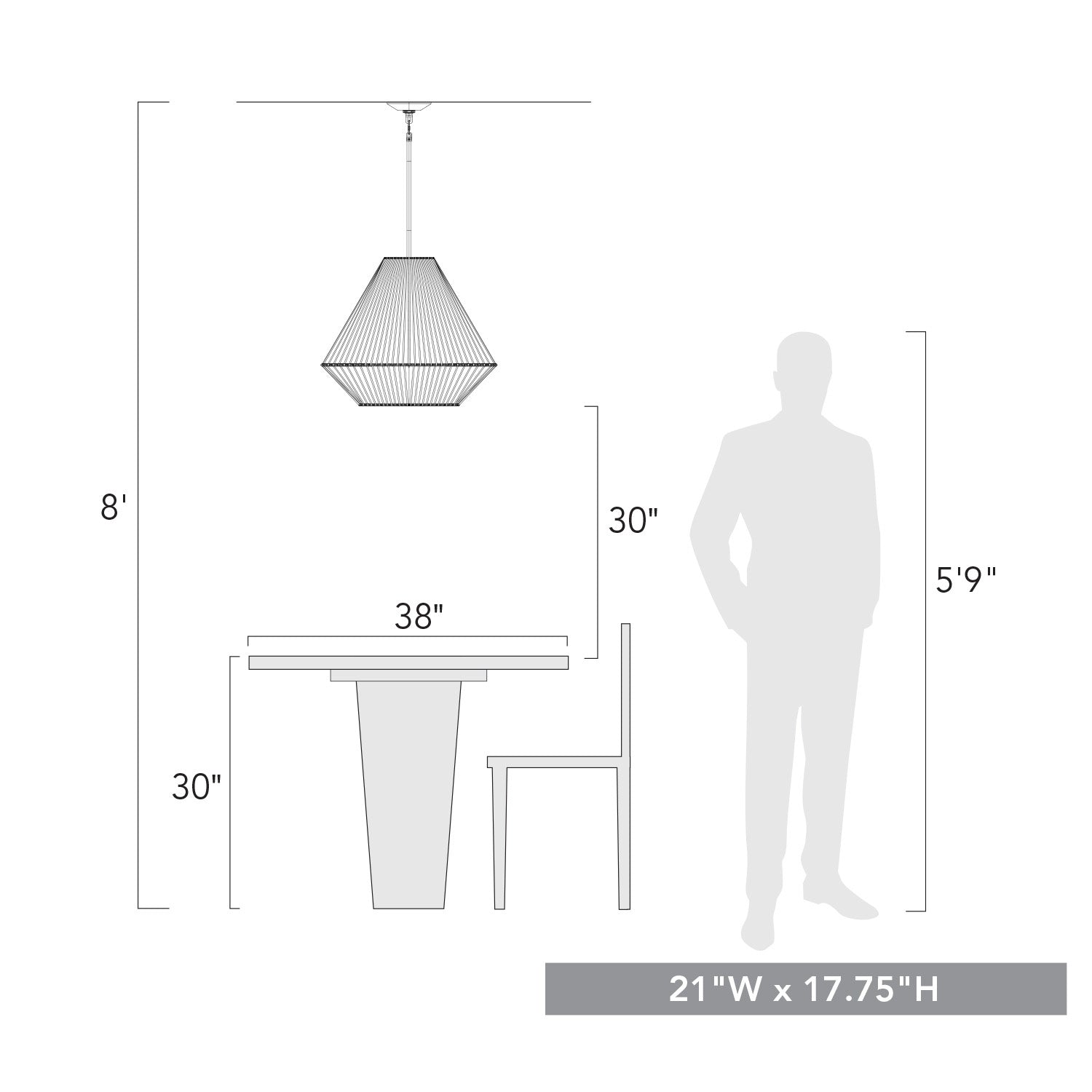 Suspension corde tressée acier mat noir 53cm dimmable E12 naturel bohème salon