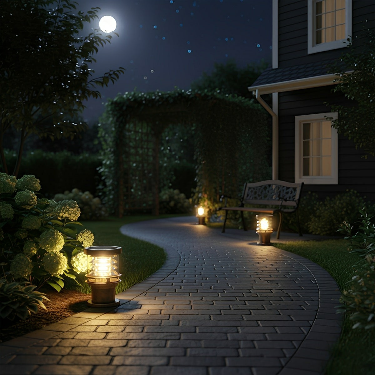Moderne Waterdichte Buitenlamp Paal Cilinder Led Tuinverlichting IP65 Voor Oprit Pad En Terras | Sansoti