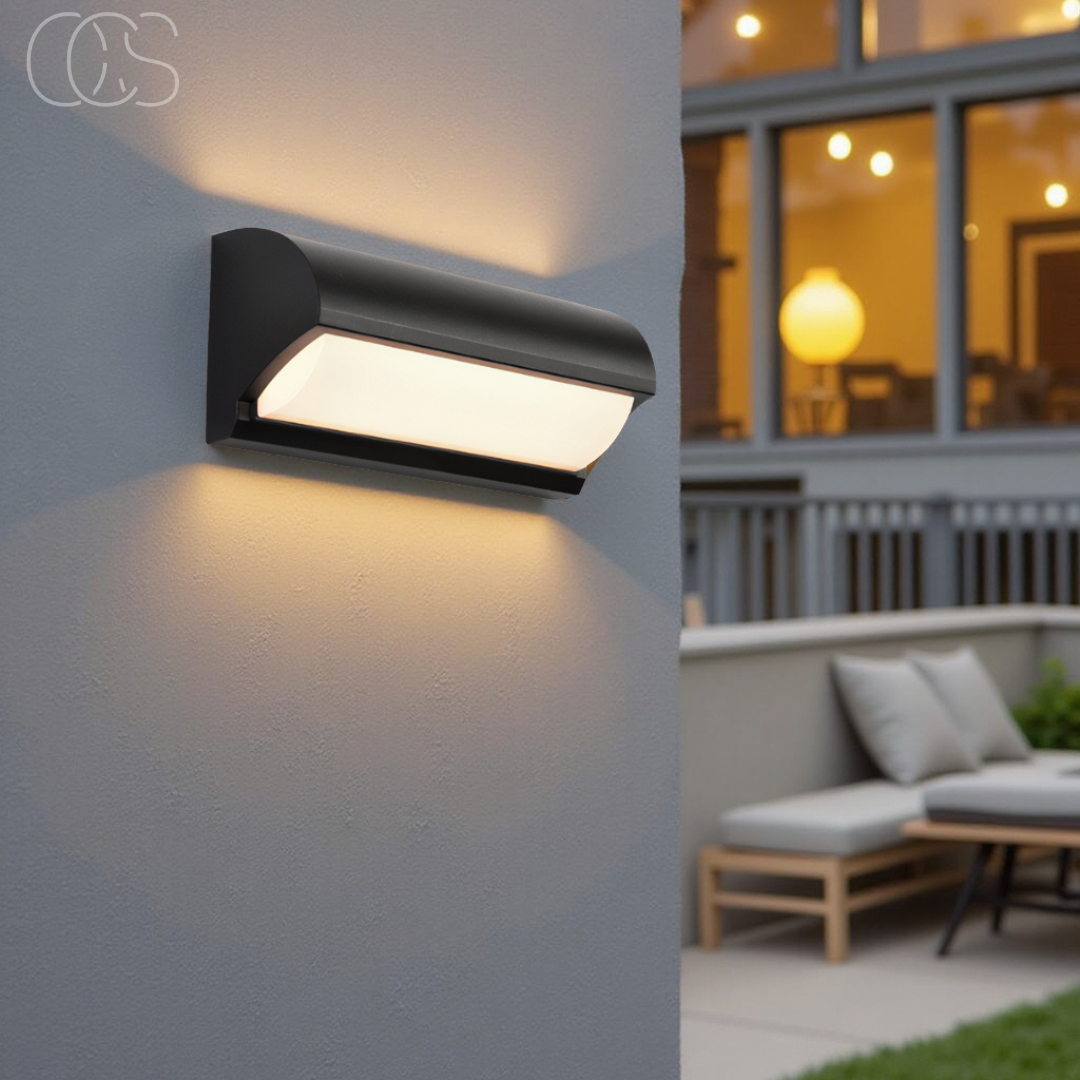 LED Buitenwandlamp Zwart IP65 Waterdicht 20W 960 Lumen Warm Wit 3000K Modern Design Tuinverlichting Gevel | Sansoti