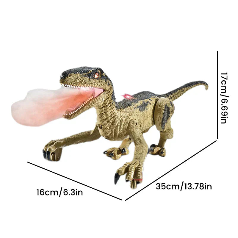 Bestuurbare Prehistorische Speeldino met Mistfunctie – Bewegende Robot Dino voor Kinderen – Oplaadbaar met Afstandsbediening – Dinosaurus Speelgoed met Geluid en Lichteffecten | Sansoti