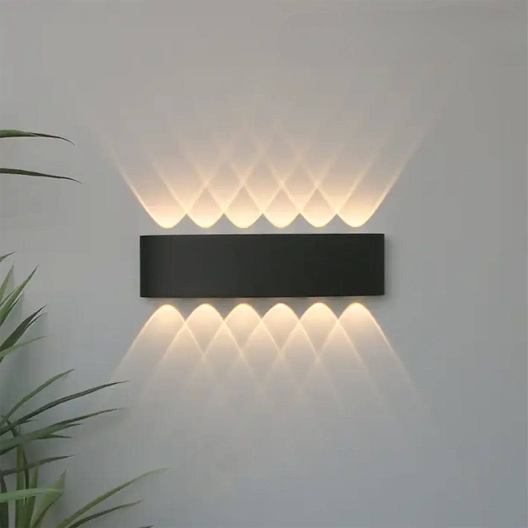 LED Wandlamp IP65 Binnen Buiten Gevellamp Patio Gang Up Down Light Zwart Wit | Sansoti