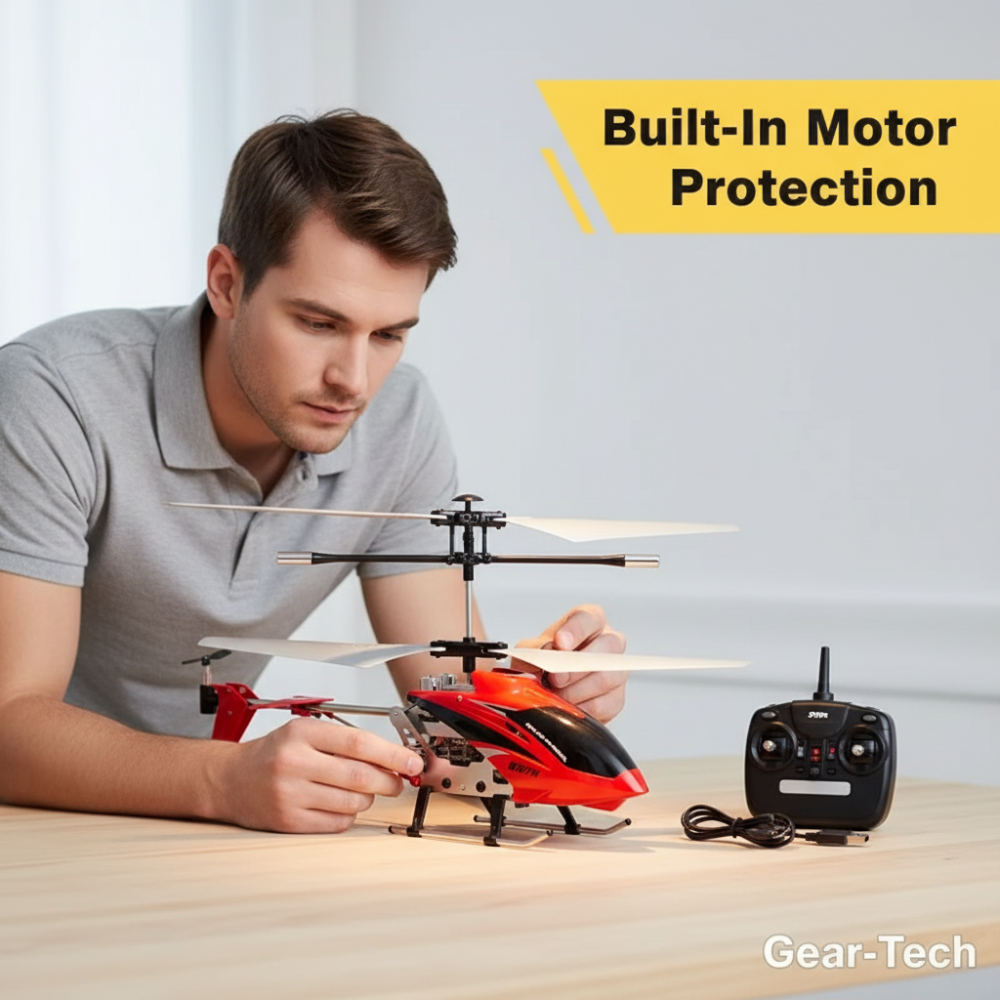 Bestuurbare RC Helikopter 3.5 Kanalen Infrarood met Gyroscoop Binnen Crimson Rood | Sansoti