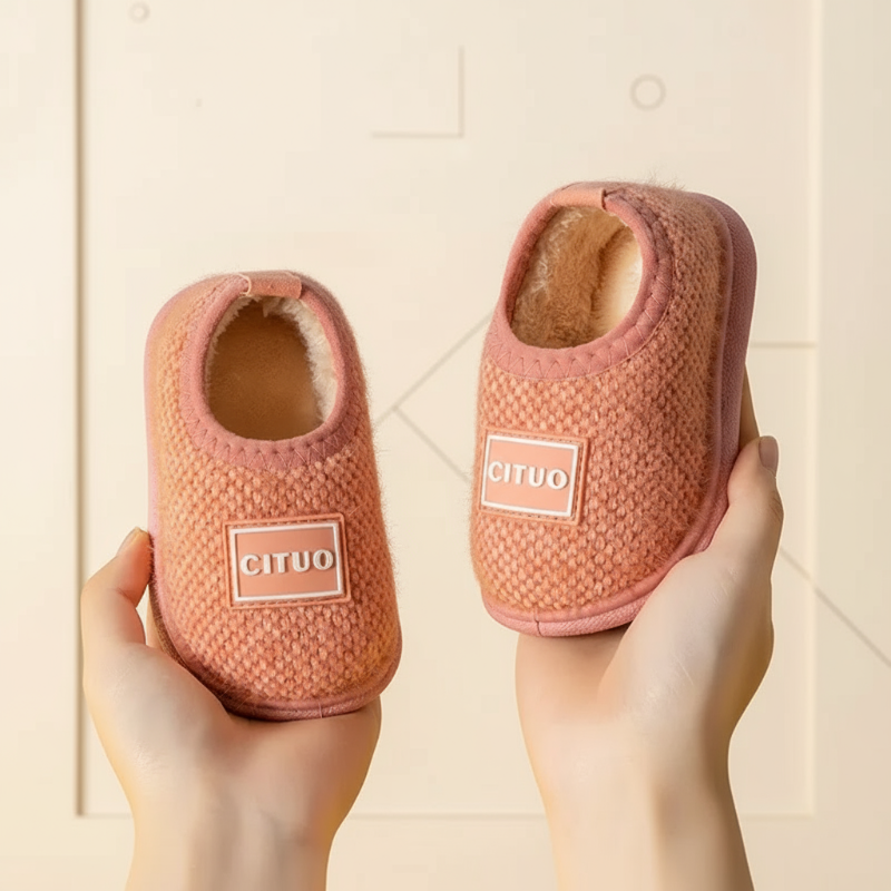 Pantoufles d’hiver douces pour enfants avec semelle antidérapante, doublure chaude, confort, chaussures d’intérieur pour tout-petits et enfants d’âge préscolaire | Sansoti
