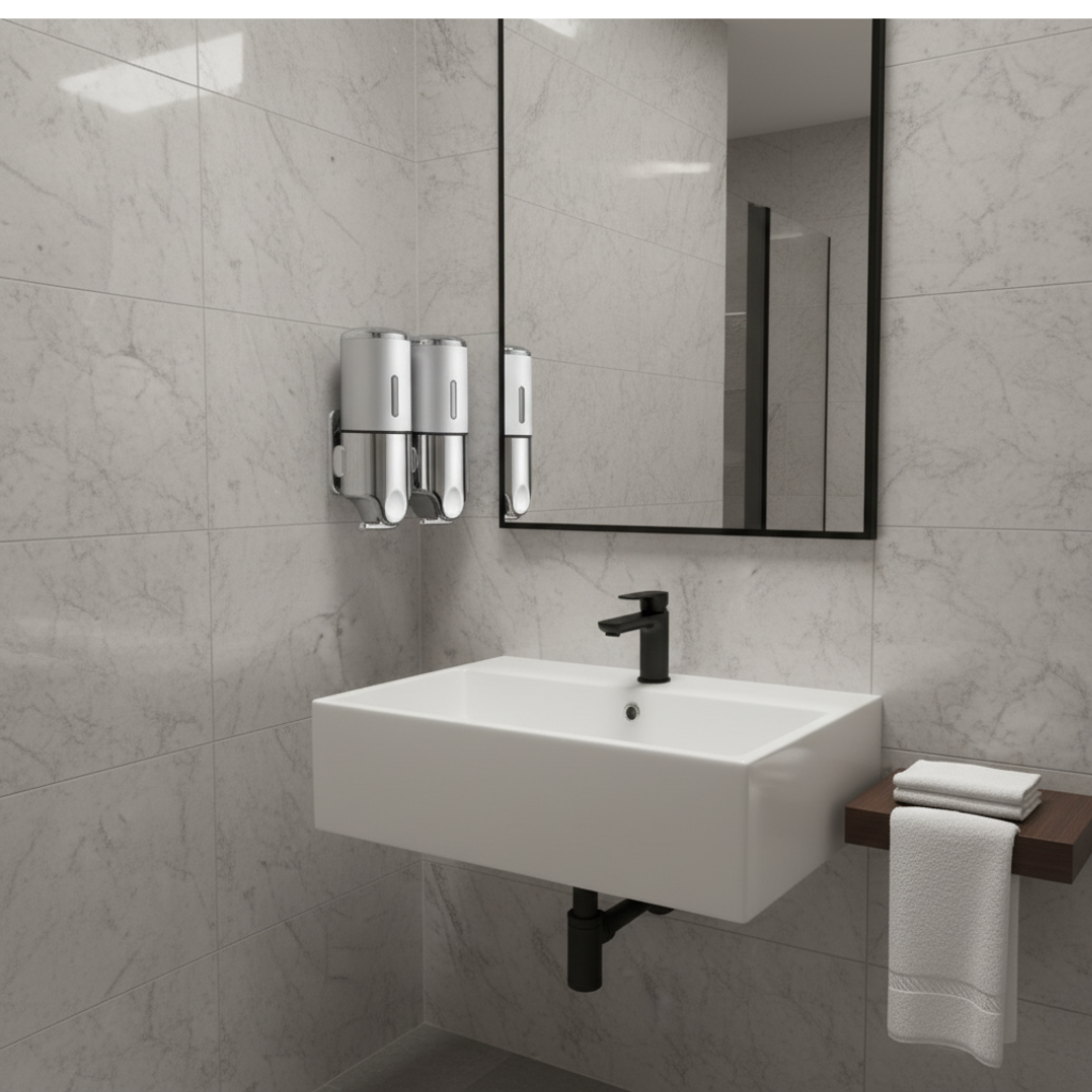 Zeeppompje Wandmontage Messing met Pompje 500ml Goud Zwart Chroom voor Badkamer Keuken Toiletruimte Stijlvol | Sansoti