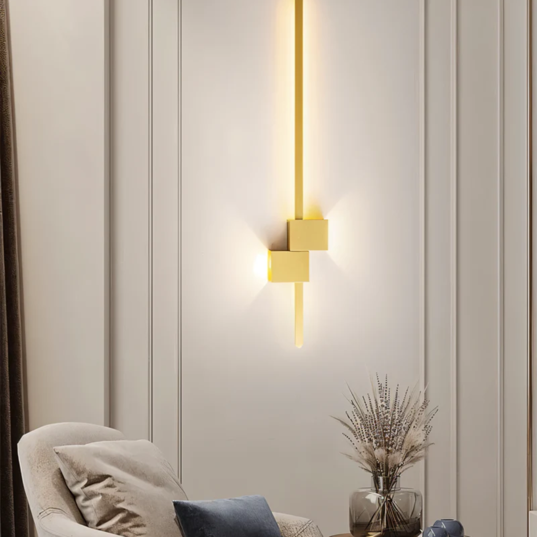 LED-Wandleuchte Modern Aluminium 62cm Warmweiß Schwarz Weiß Gold | Restfield