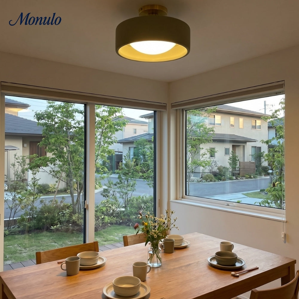Porseleinen Plafondlamp met Strakke Montage – Moderne Lage Profiellamp Keramiek Opbouwverlichting | Sansoti