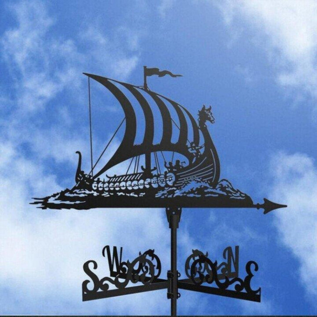 Weather Vane Garden Stainless Steel Weather-Resistant Outdoor Decoration Balcony Terrace Wind Direction Garden Accessory | Sansoti