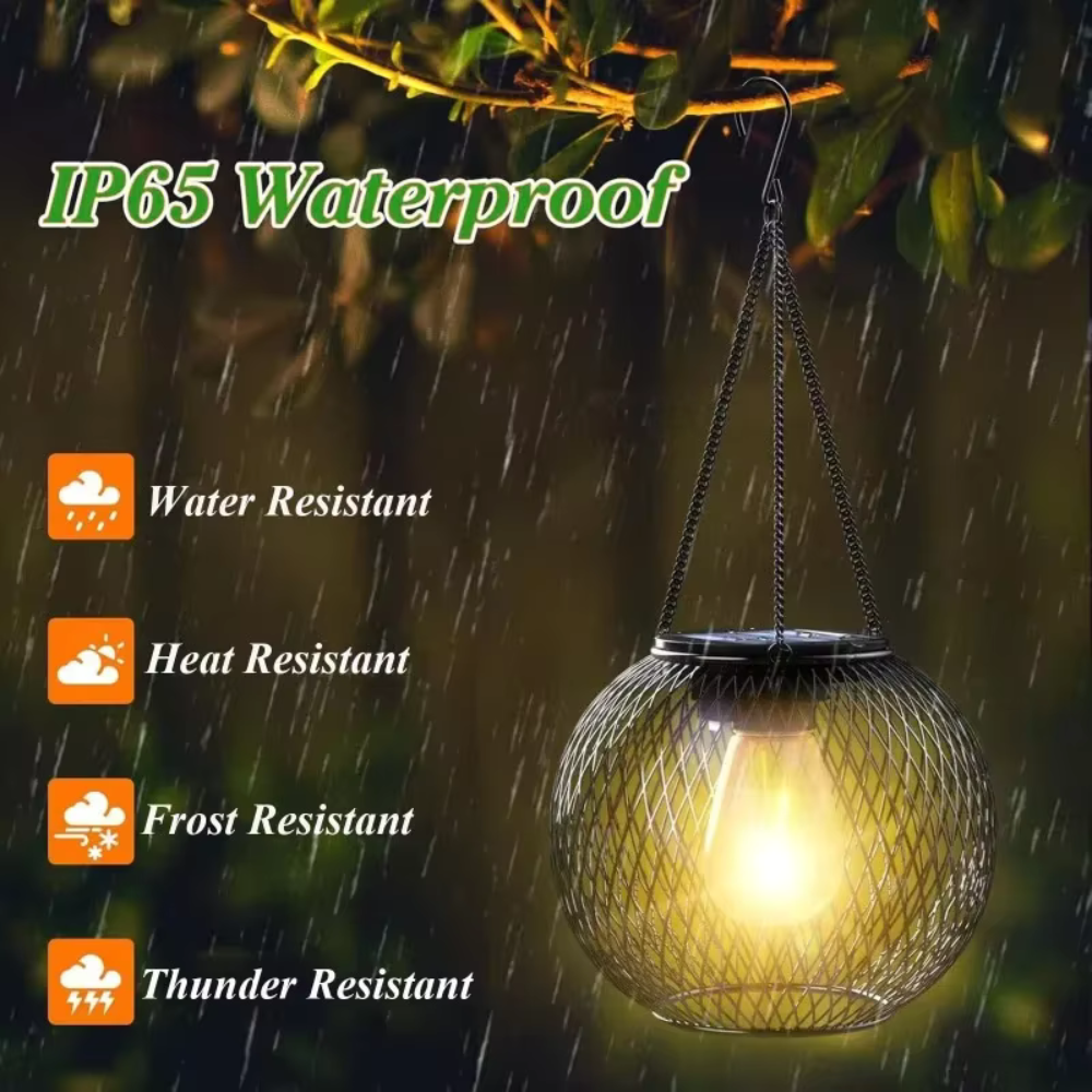 Solar Garden Lantern with Automatic Dusk Sensor IP65 Waterproof Hanging LED Outdoor Lighting for Garden | Sansoti