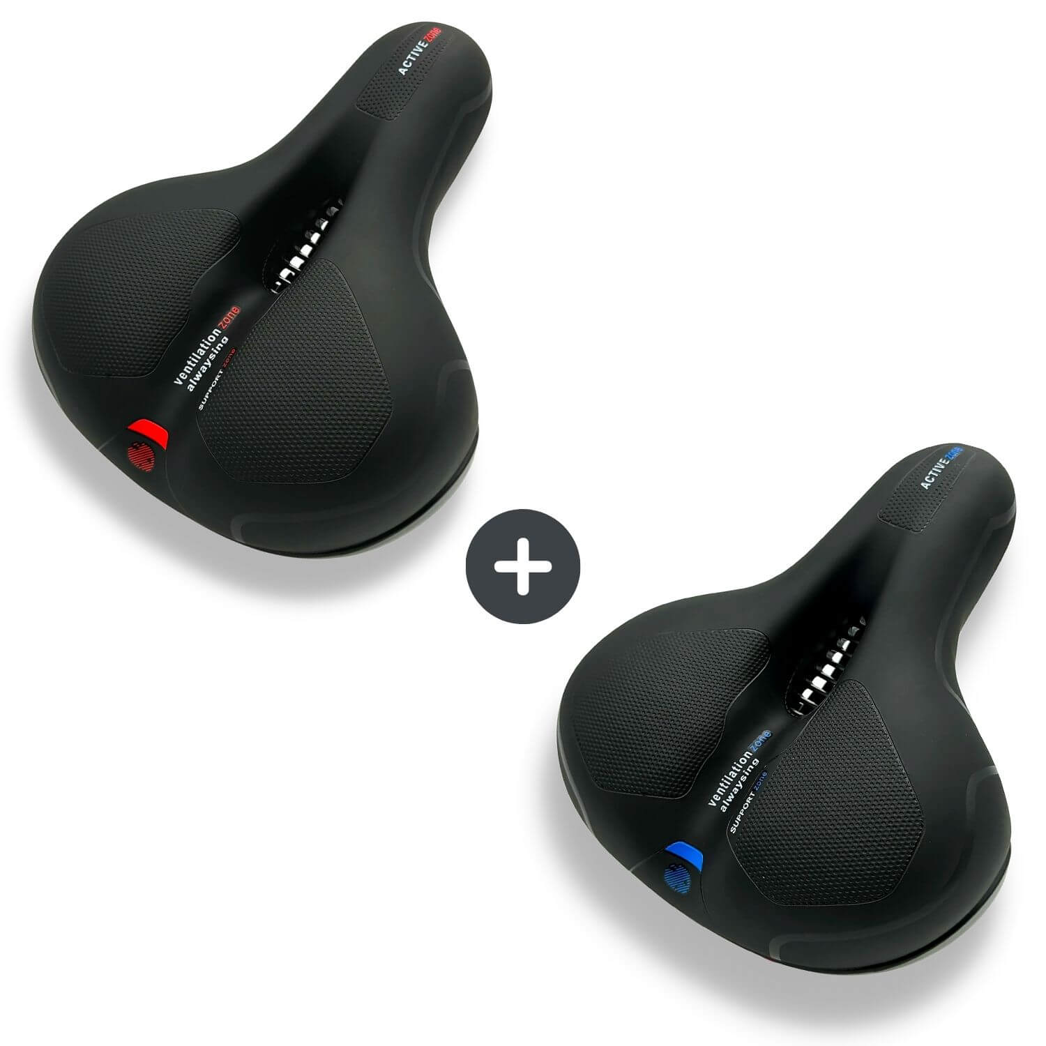 Ergonomisch Fietszadel met Gel-Demping - Comfortzadel voor Langere Fietstochten - Ademend en Drukverlagend - Universele Pasvorm | Sansoti