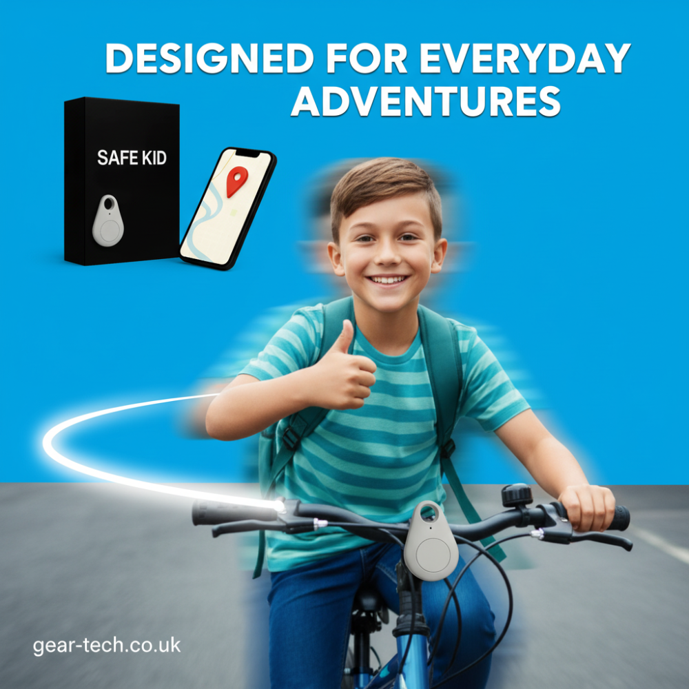 Kinder GPS-Tracker Waterdicht met Real-Time Locatie & SOS-Alarm | Klein, Licht, Draagtasje en Beveiligingsfuncties | Sansoti