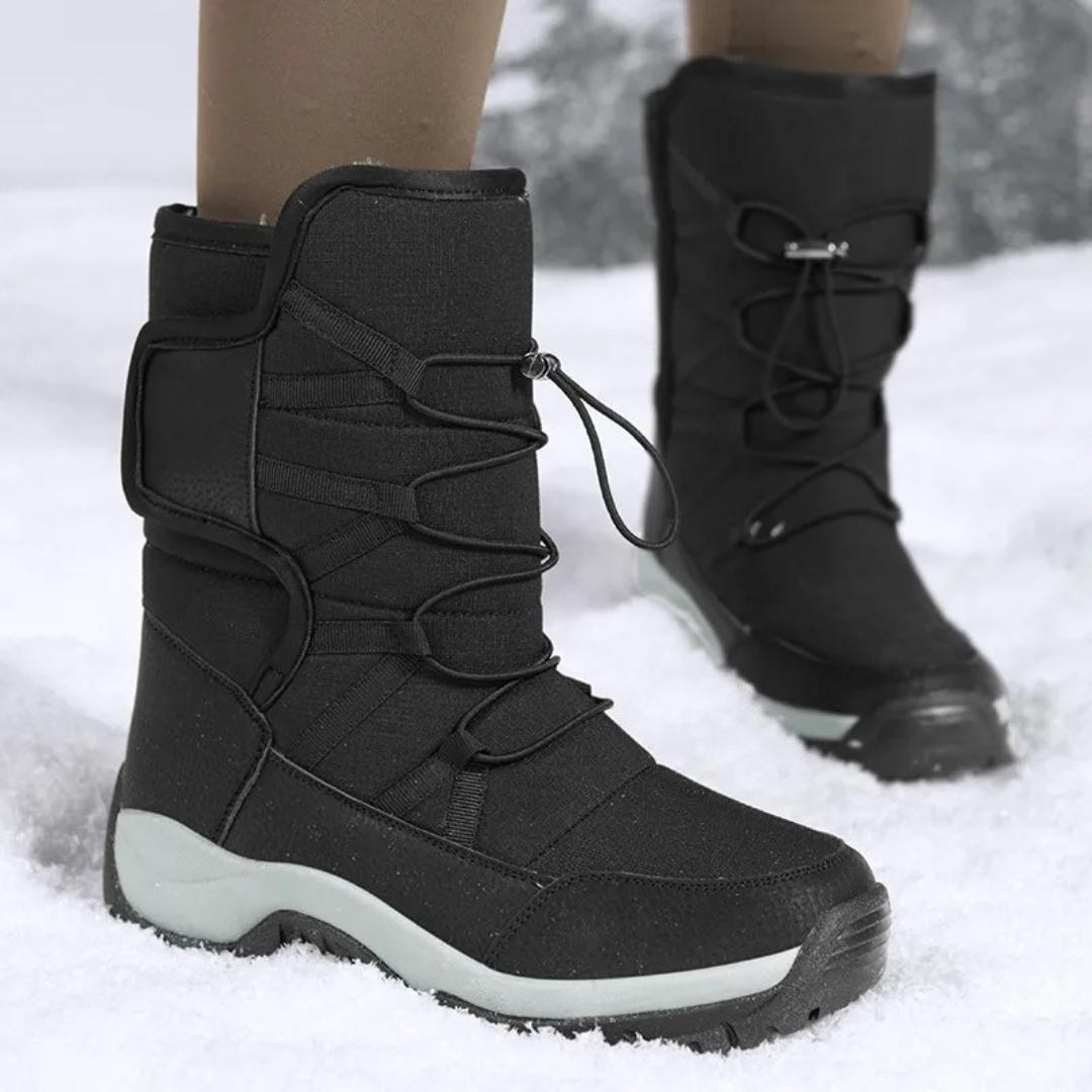 Gefütterte wasserdichte Winterstiefel für Damen und Herren, rutschfest, Schneestiefel, knöchelhoch, elastisch, Wanderschuhe, warm | Sansoti