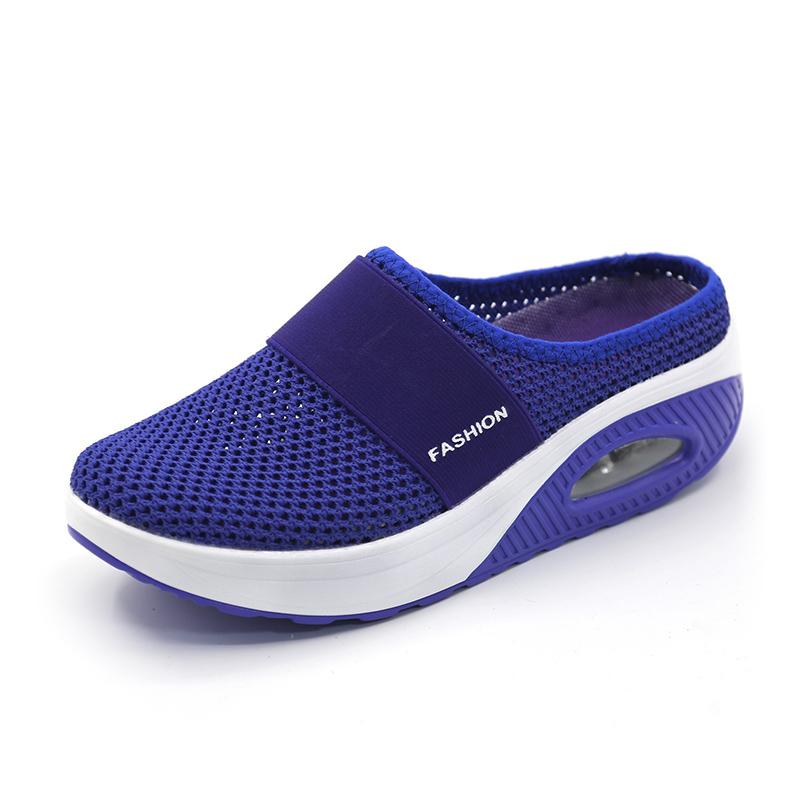 Orthopedische Pantoffels met Luchtkussen Ergonomische Instapschoenen Diabetesvoeten Ademend Mesh Extra Zacht Voetondersteuning Antislip Zool Dames Heren Indoor Outdoor Comfortschoenen | Sansoti