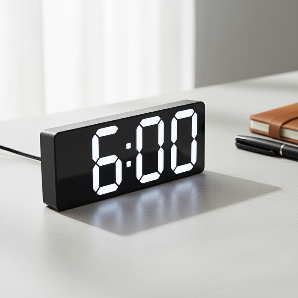 Digitale Wekker met Helder LED-Display Temperatuurweergave en Alarm voor Slaapkamer Kantoor en Nachtkastje | Sansoti