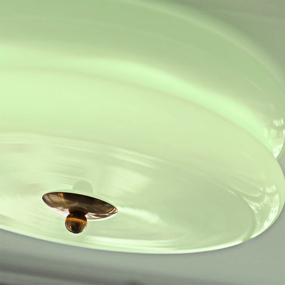 LED Deckenleuchte Glas Metall Creme 13 cm Schlafzimmer Wohnzimmer Art Deco Deckenbeleuchtung Rund Warmes Licht Neutrales Licht Weißes Licht | Restfield
