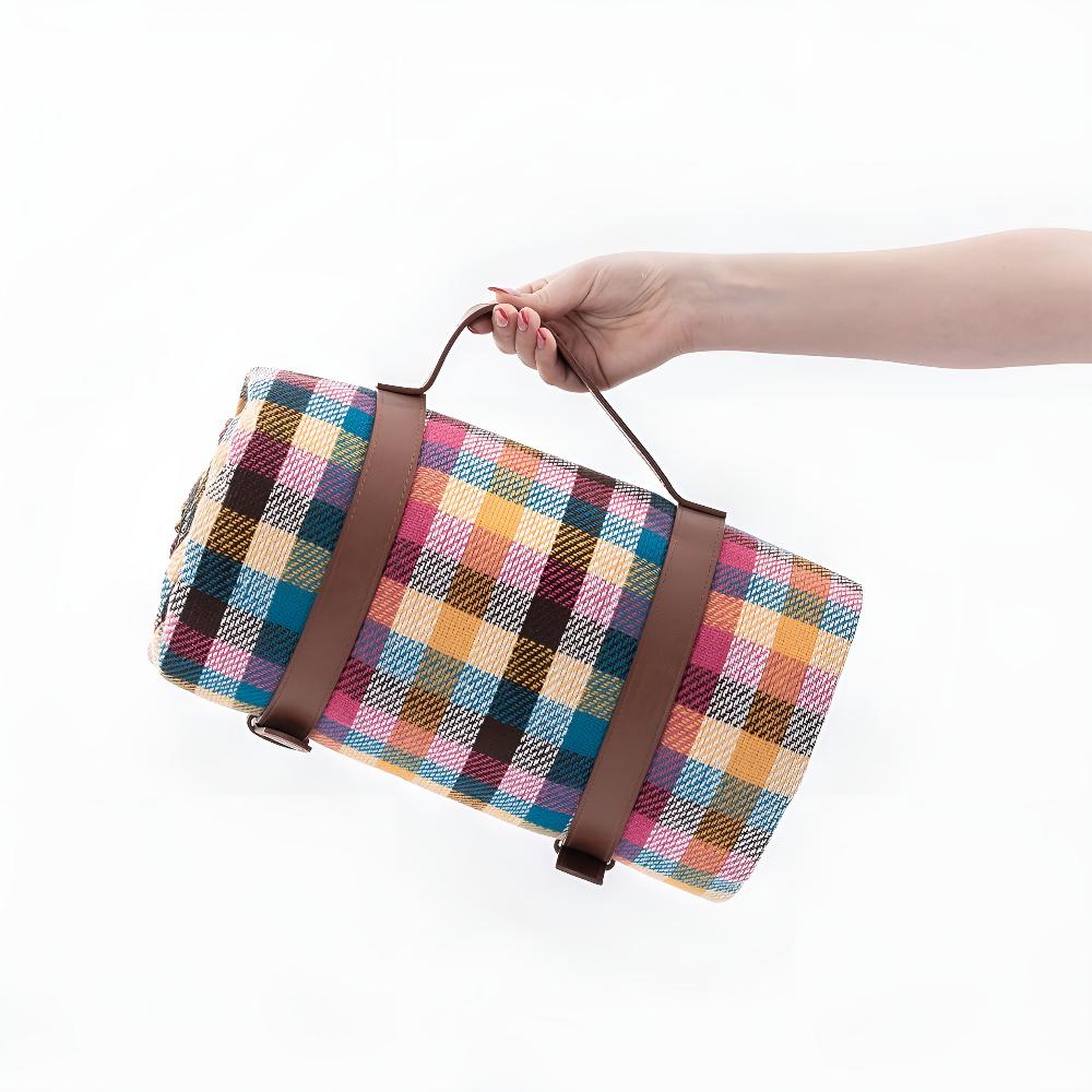 Waterdichte Opvouwbare Picknickkleed voor Buiten – Zachte Bovenzijde PEVA Onderzijde – Compact Draagbaar Strandkleed voor Picknick Camping Park | Sansoti