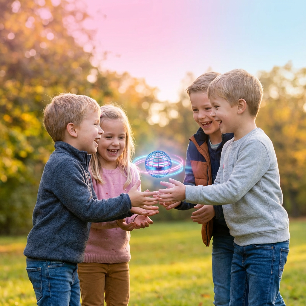 Zwevende Spelbal met LED-Verlichting – Vliegende Bal voor Binnen en Buiten | Sansoti