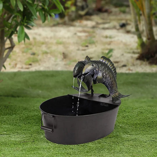 Decoratieve Tuinfontein Dierenmotief Polyresin Fontein met Waterpomp Rustgevend Waterornament voor Tuin Terras | Sansoti