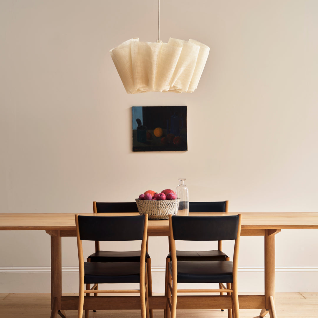 Geplisseerde Stoffen Hanglamp – Minimalistische Scandinavische Verlichting voor Eetkamer & Woonkamer | Sansoti