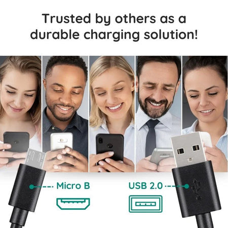 Câble de charge Micro USB de 3 mètres avec connecteur renforcé, charge rapide pour smartphones, tablettes et accessoires | Sansoti