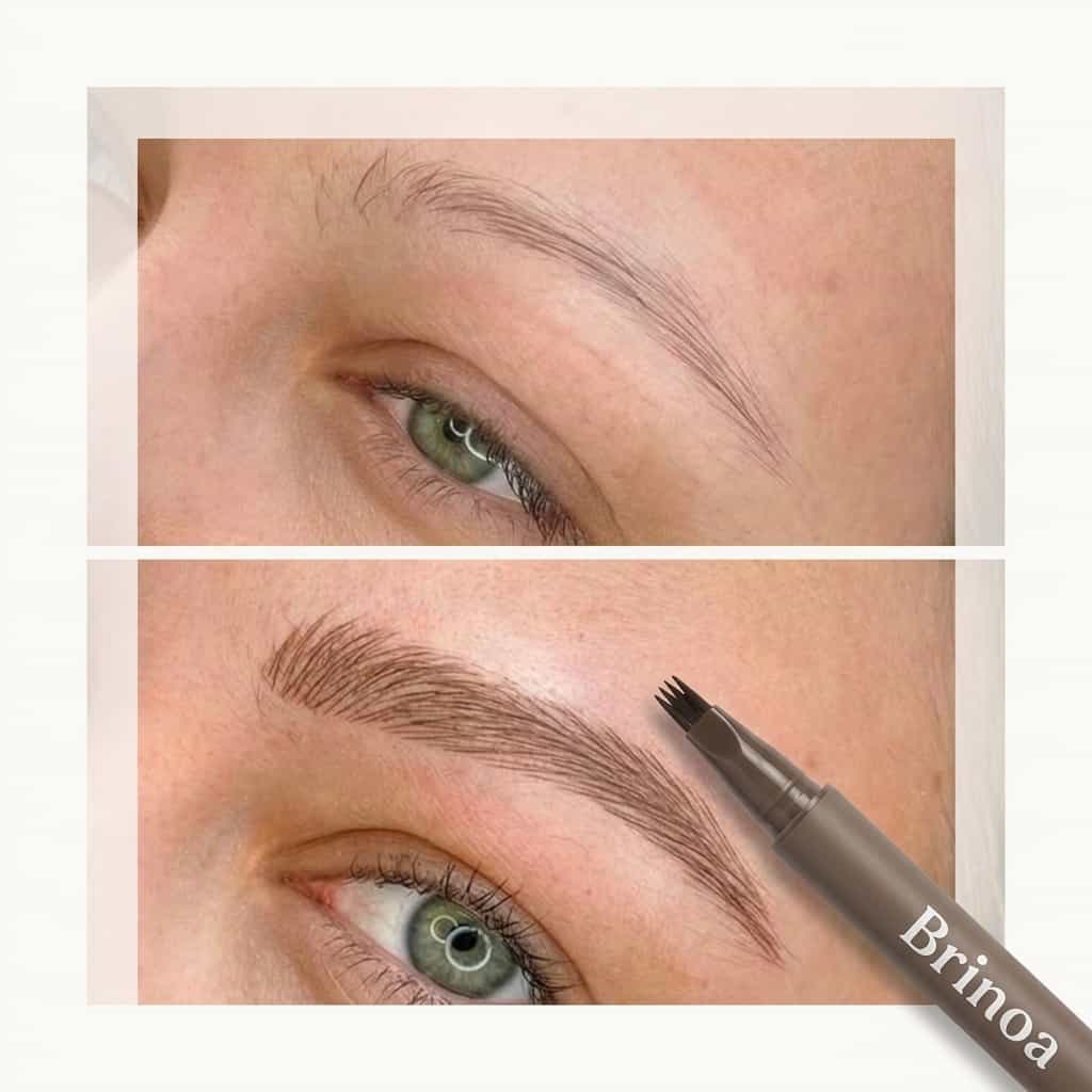 Wenkbrauwpotlood Watervast Micro Precisie Haarlijn Strokes Langhoudend 12 Uur Natuurlijk Effect Make-up | Sansoti
