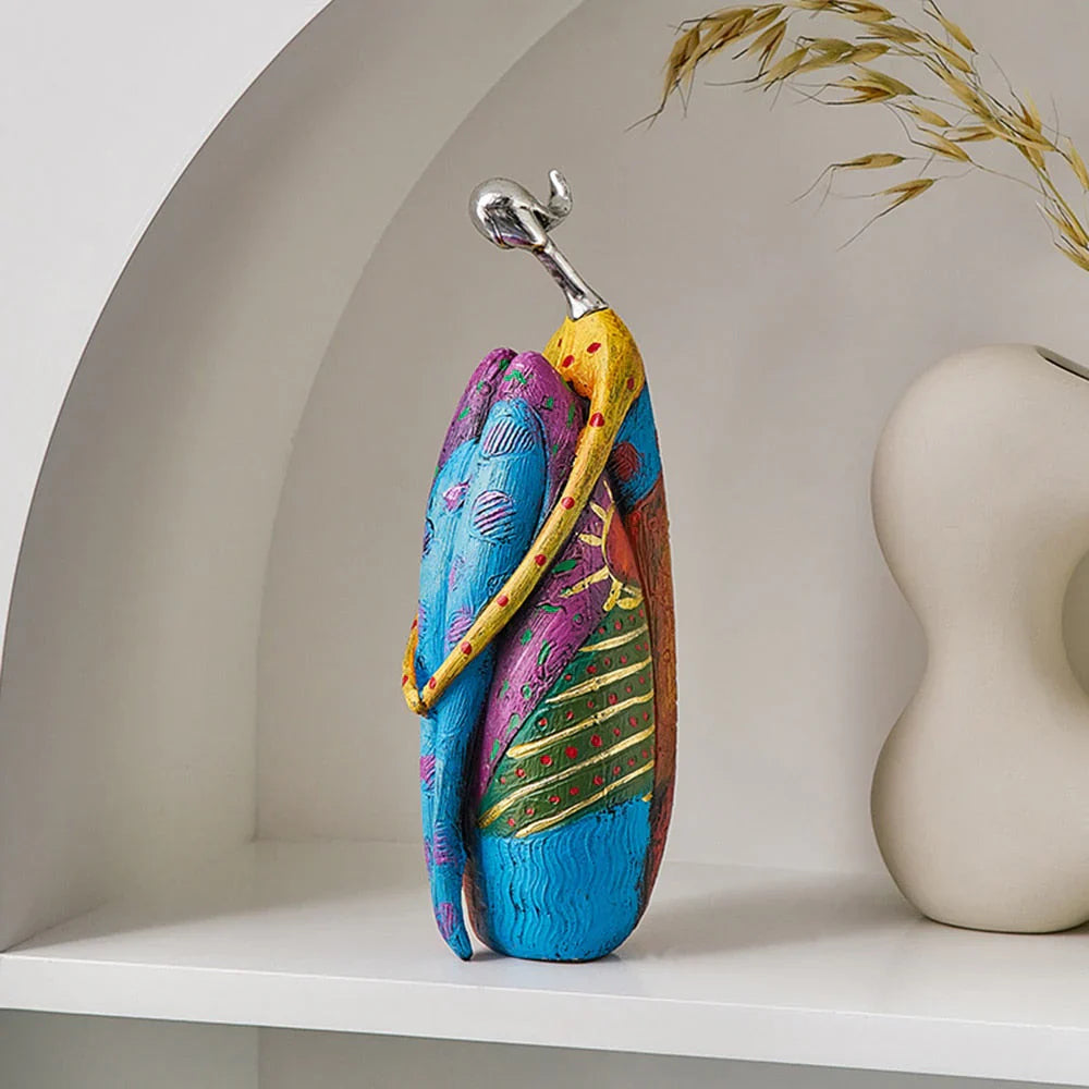 Abstrakte Frauenfigur Handgemachte Harz Bunt Moderne Kunstskulptur Wohnzimmer Geschenk | Restfield