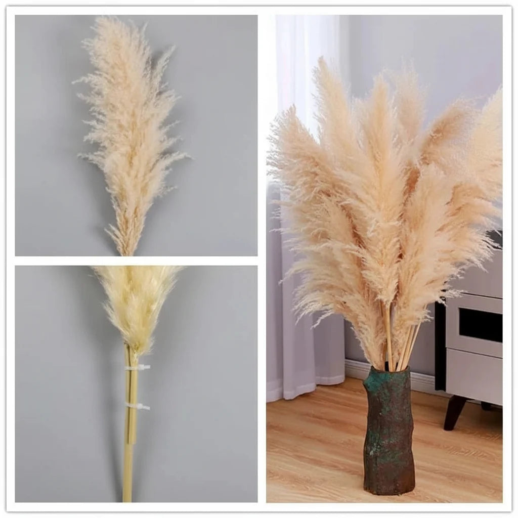 Dekorative Pampasgräser 65cm – Künstliche Dekoration im Boho-Stil für Vasen, Wohnraum und skandinavisches Interieur | Sansoti
