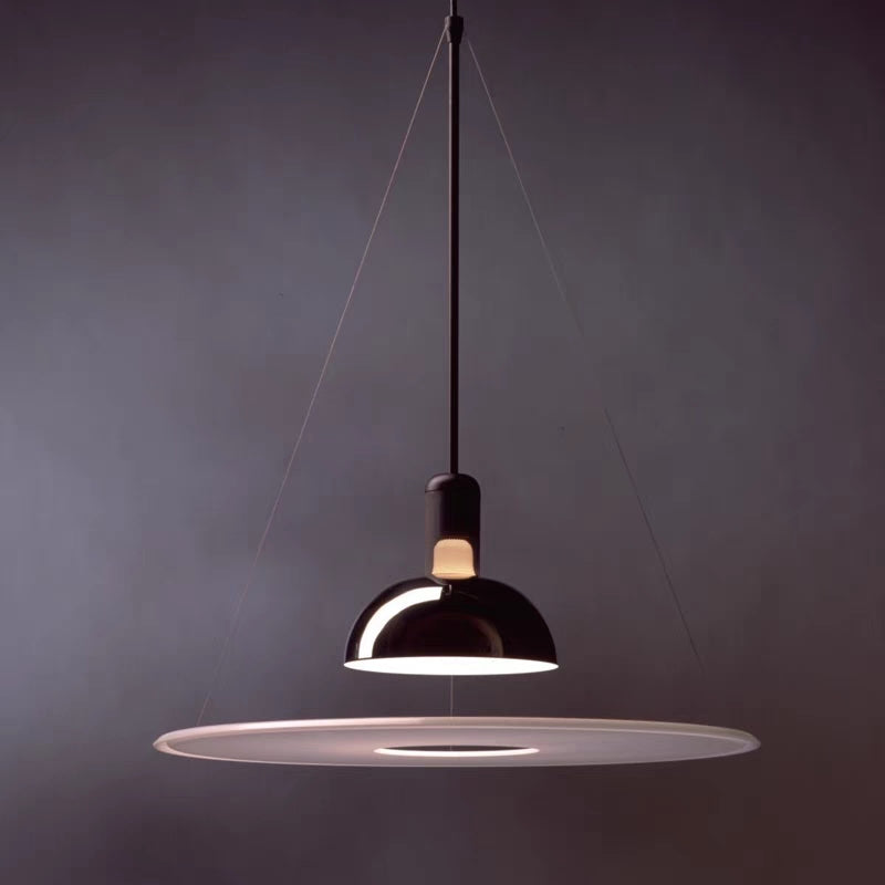Minimalistische LED-Hängeleuchte aus Metall und Glas, E27, Esszimmer, Wohnzimmer, Schlafzimmer, skandinavische Pendelleuchte | Sansoti