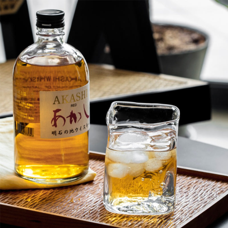 Handgemaakt Whiskyglas met Luchtbellen 255ml Kristalglas Transparant Robuust voor Single Malt Scotch Bourbon met Houten Luxe Giftbox Perfect Cadeau | Sansoti