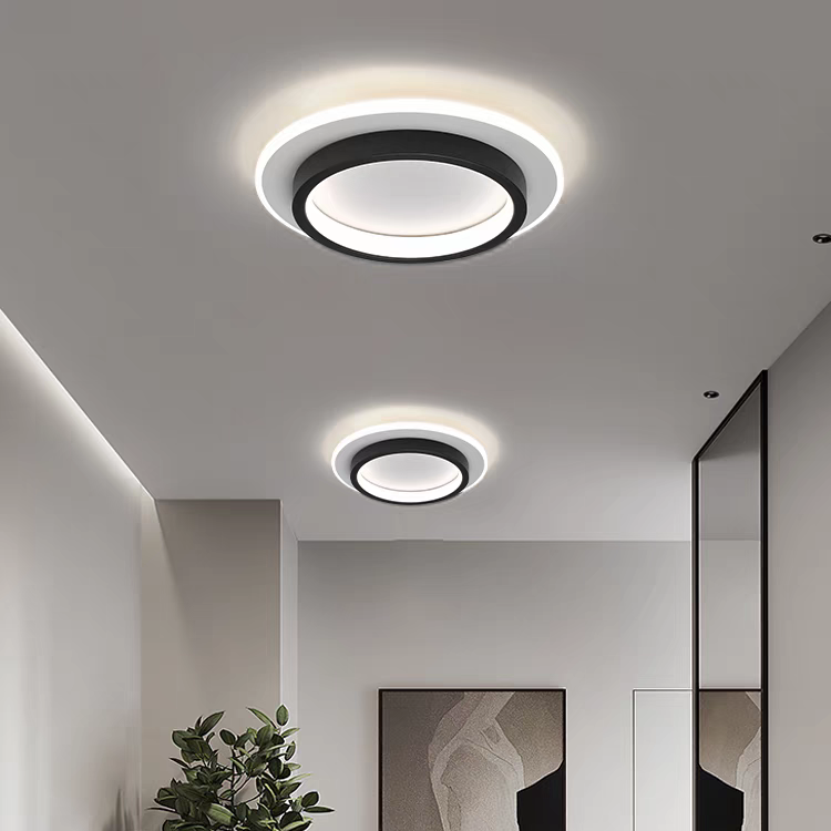 Plafondlamp Rond LED Modern Halo Design Metaal Acryl Flush Mount | Sansoti