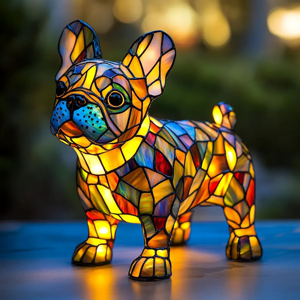 Hondenlampen Set – Handgemaakte LED Hondenlampen Meerdere Rassen Decoratief Warm Licht USB Batterij Woonkamer | Sansoti