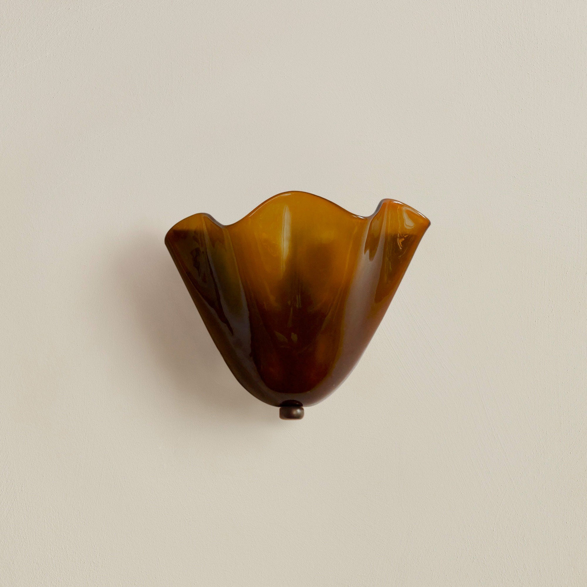 Wandlamp Glas In Lood Retro Art Deco Schelp 28cm E14 | Sansoti
