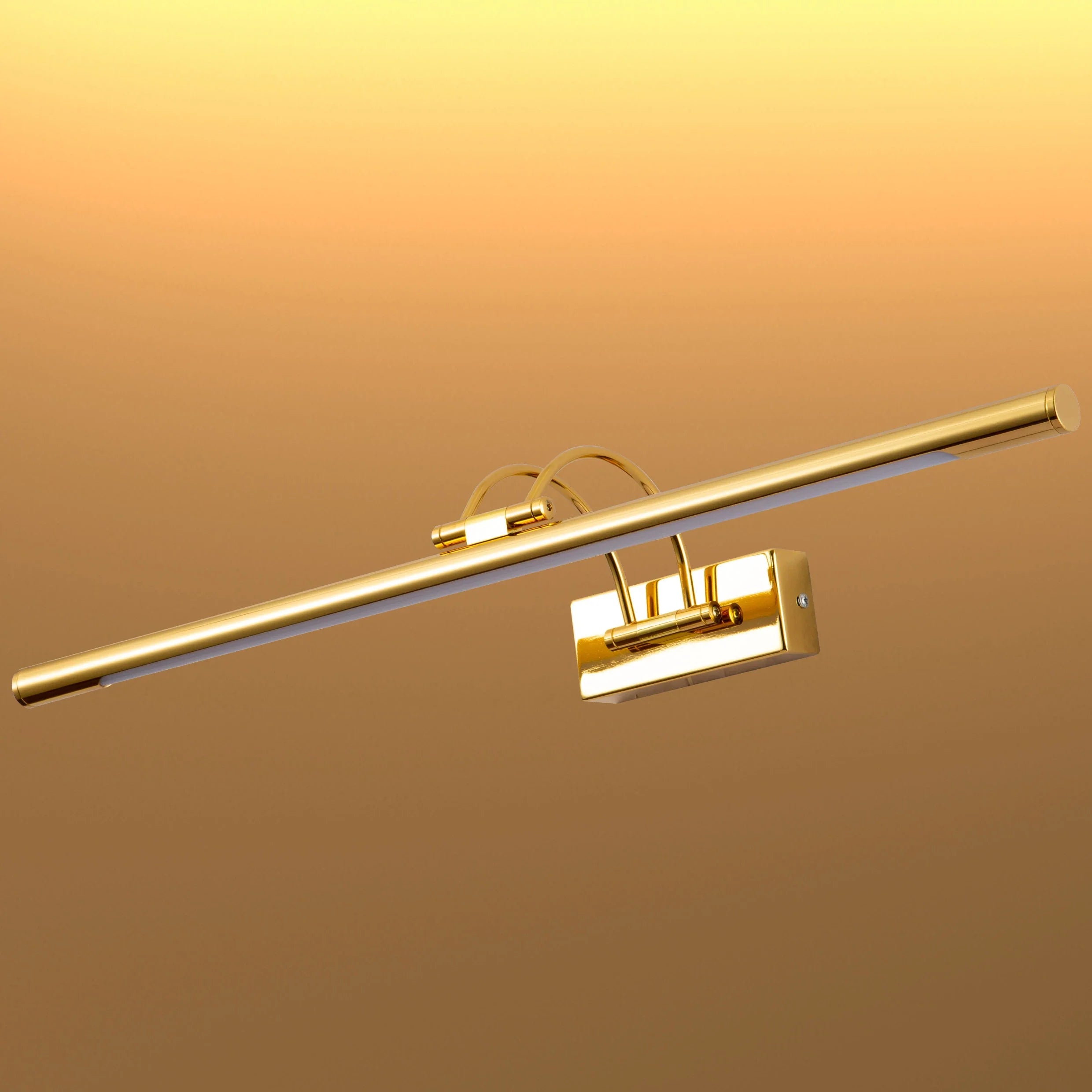 Spiegelleuchte LED Warmweiß 3000K 8W 64cm Gold Nickel Messing Chrom Bilderlampe Wandleuchte
