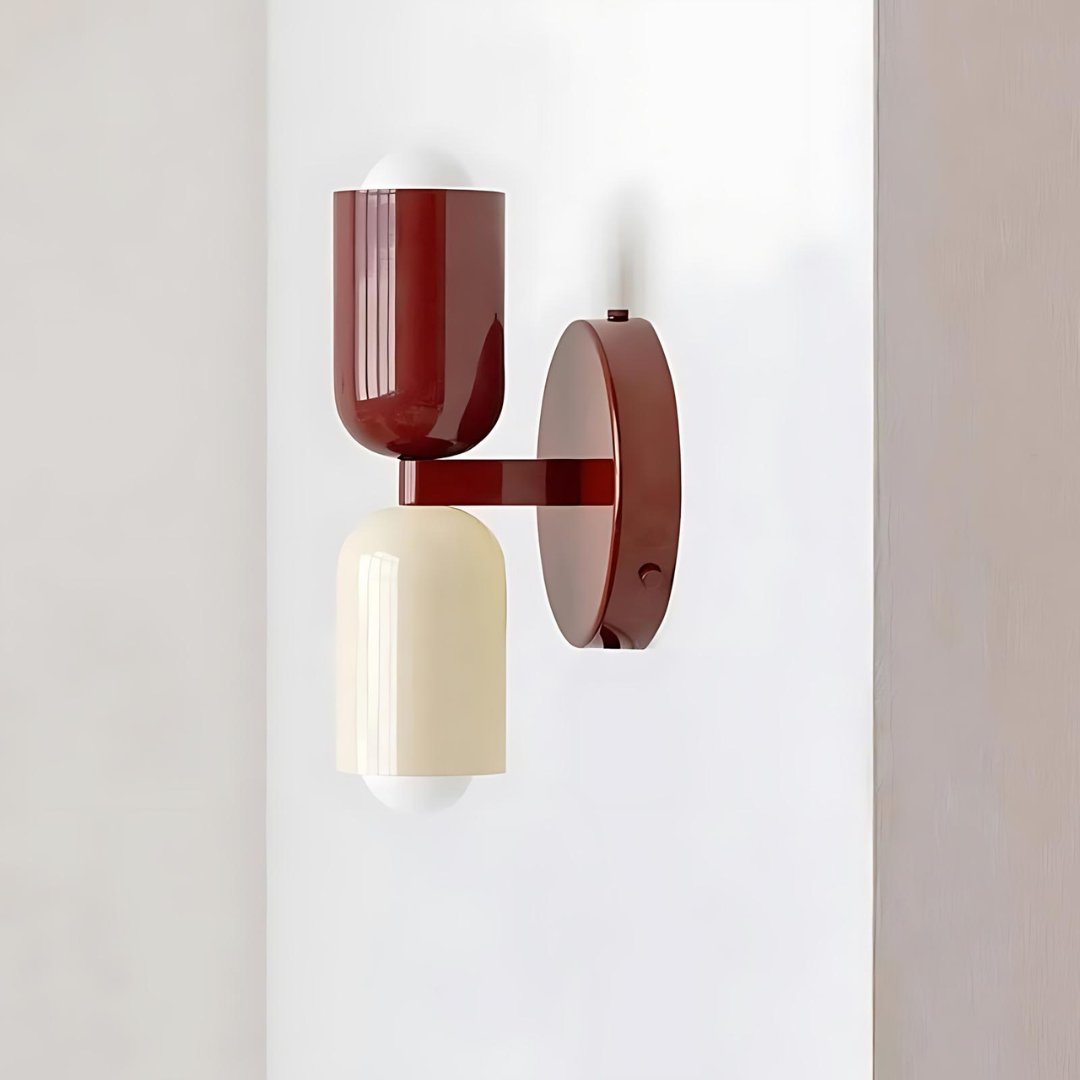 Applique Murale Crème Blanc Chaud Métal Fer E27 12cm LED 2 Lumières Chambre Couloir Salon | Restfield