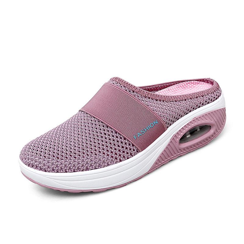 Orthopedische Pantoffels met Luchtkussen Ergonomische Instapschoenen Diabetesvoeten Ademend Mesh Extra Zacht Voetondersteuning Antislip Zool Dames Heren Indoor Outdoor Comfortschoenen | Sansoti