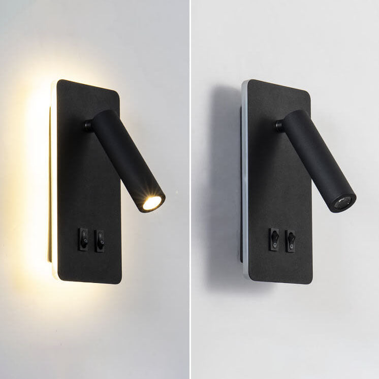 Applique murale LED réglable avec éclairage de lecture et halo lumineux pour la chambre, le salon et le couloir | Sansoti