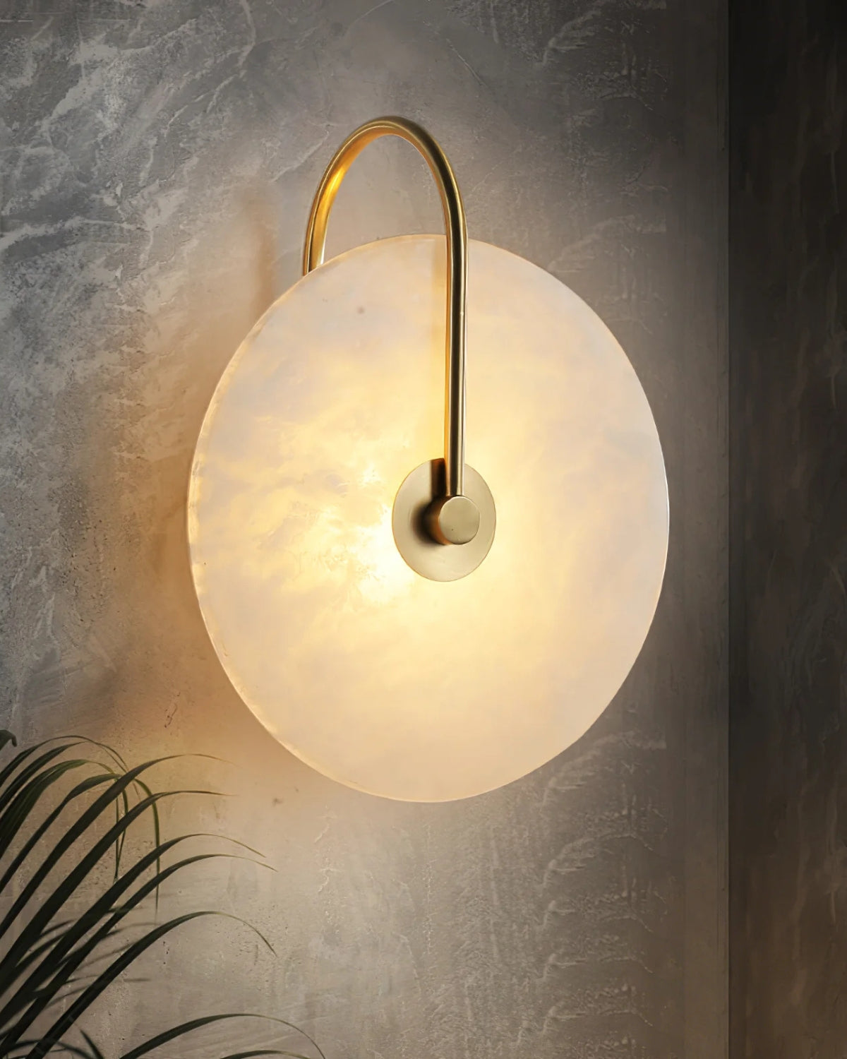 Ronde LED Wandlamp Acrylaat 20-25cm Zwart Goud Warm Licht Slaapkamer Hal | Sansoti