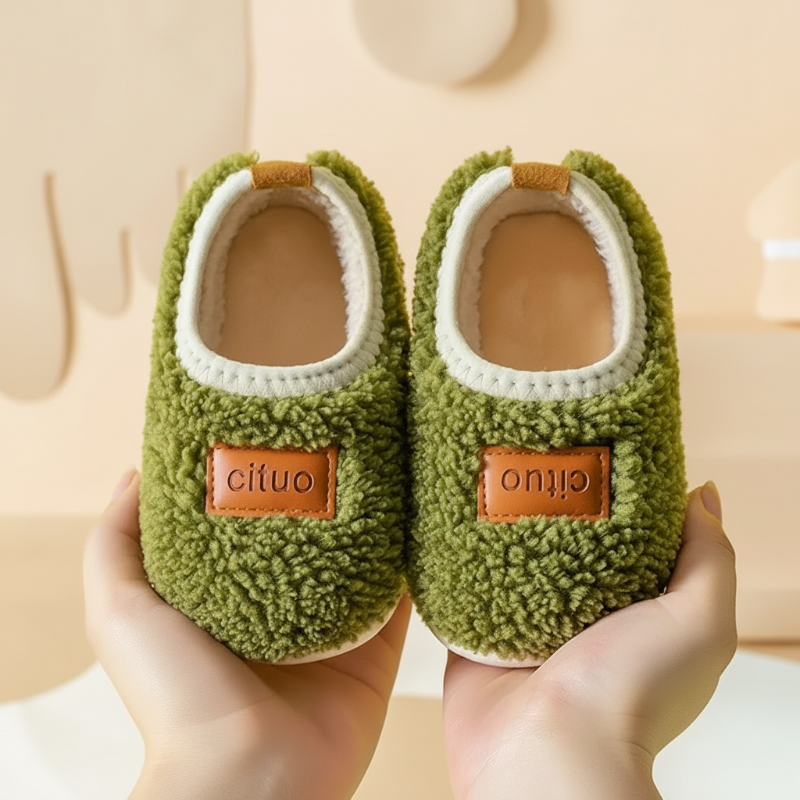Pantoufles d’hiver douces pour enfants avec semelle antidérapante, doublure chaude, confort, chaussures d’intérieur pour tout-petits et enfants d’âge préscolaire | Sansoti