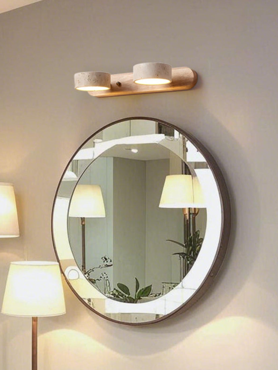 Wandlamp met meerdere lichtpunten natuursteen modern badkamerverlichting warmwit koelwit 2-3-4 lichts stenen armatuur | Sansoti