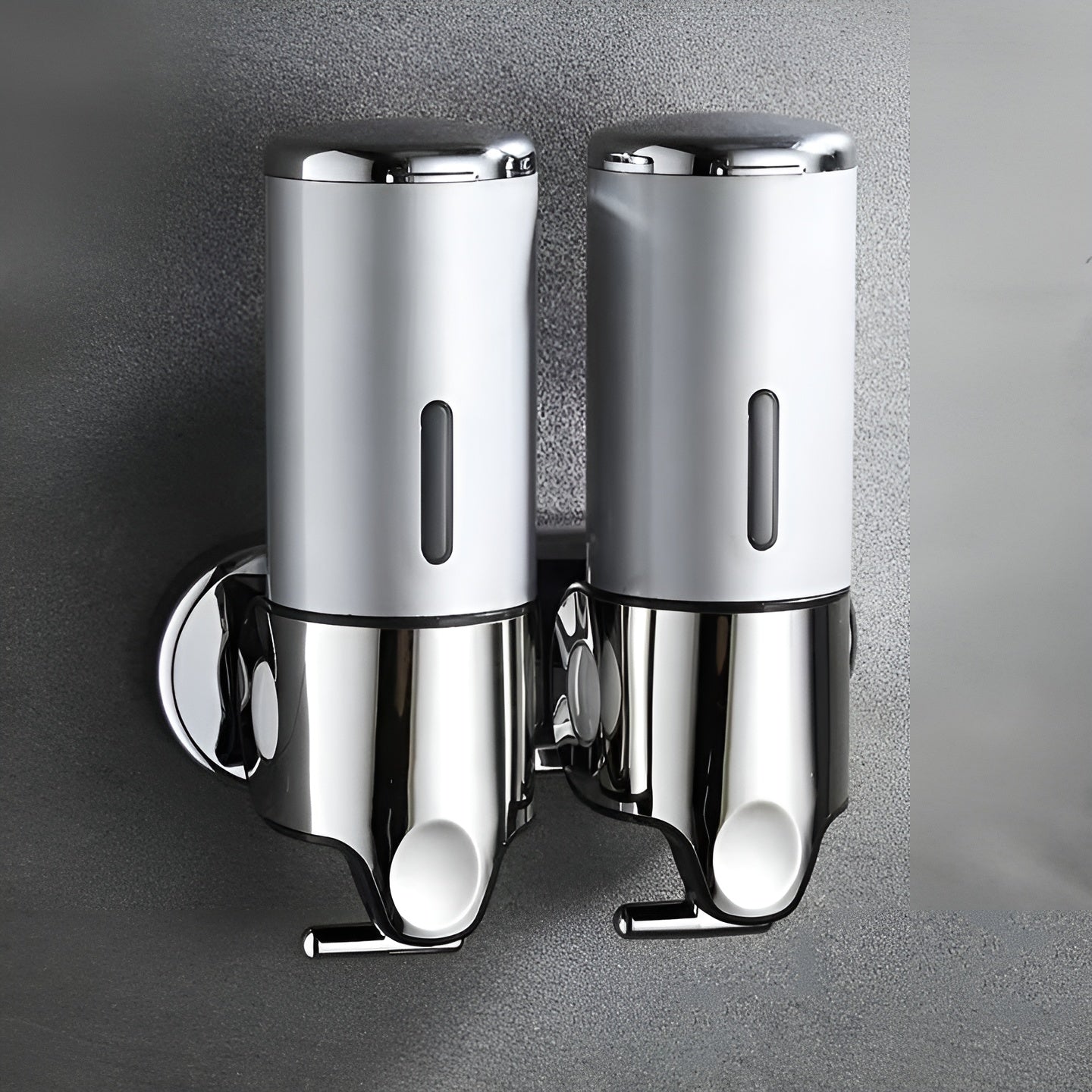 Wandzeepdispenser 500ml Wandmontage RVS Chroom Badkamer Keuken Enkel Dubbel Drievoudig Vloeibare Zeep | Sansoti