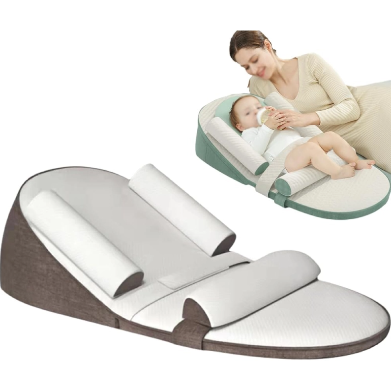 Coussin incliné pour bébé anti-reflux, coussin de positionnement latéral, mousse à mémoire de forme, coussin de soutien pour nouveau-né, lavable, confortable et sûr | Sansoti