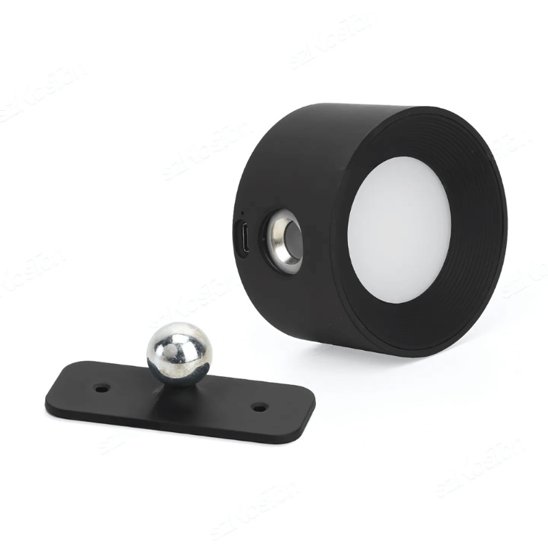 LED Wandlamp Draadloos met Accu en 360° Draaifunctie | Compact Design voor Woonkamer, Slaapkamer, Leeshoek, Hal | Instelbare Kleurtemperatuur Warmwit Neutraalwit Koudwit | Oplaadbare Verlichting 2000mAh | Sansoti