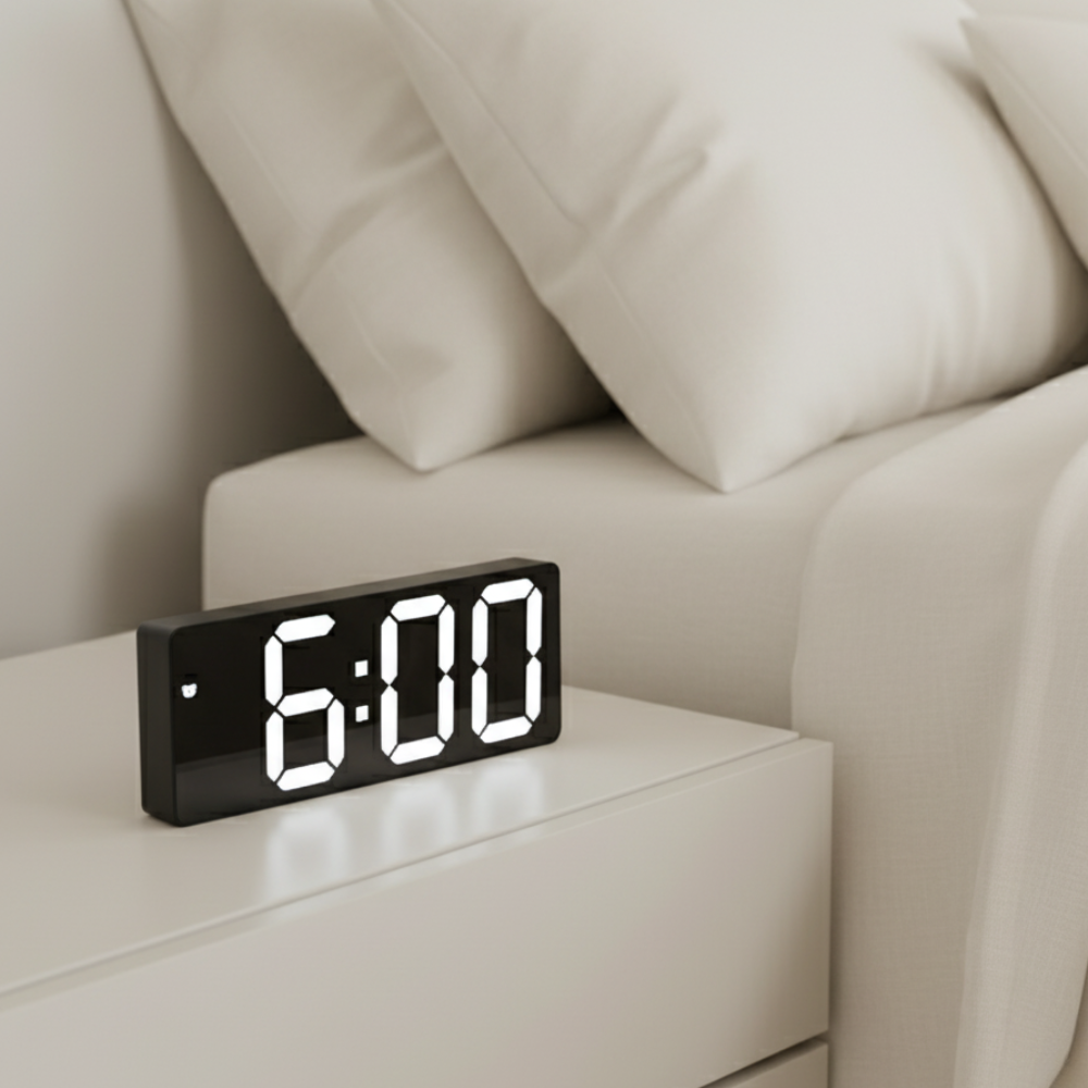 Digitale Wekker met Helder LED-Display Temperatuurweergave en Alarm voor Slaapkamer Kantoor en Nachtkastje | Sansoti