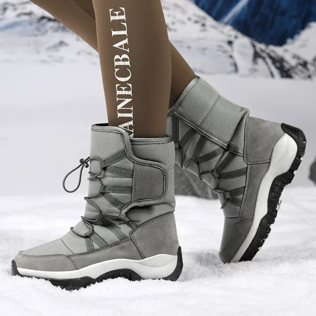 Gefütterte wasserdichte Winterstiefel für Damen und Herren, rutschfest, Schneestiefel, knöchelhoch, elastisch, Wanderschuhe, warm | Sansoti