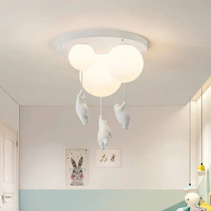 Plafondlamp Kinderkamer Beer Ballon Warm Wit LED Speels Design 15-25cm Decoratief Sfeerverlichting Babykamer | Sansoti